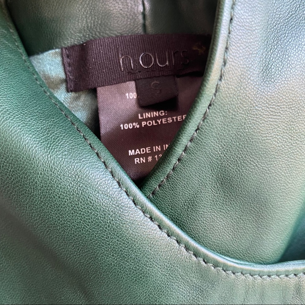 NWOT h:ours Doria Leather Dress - Picture 6 of 7